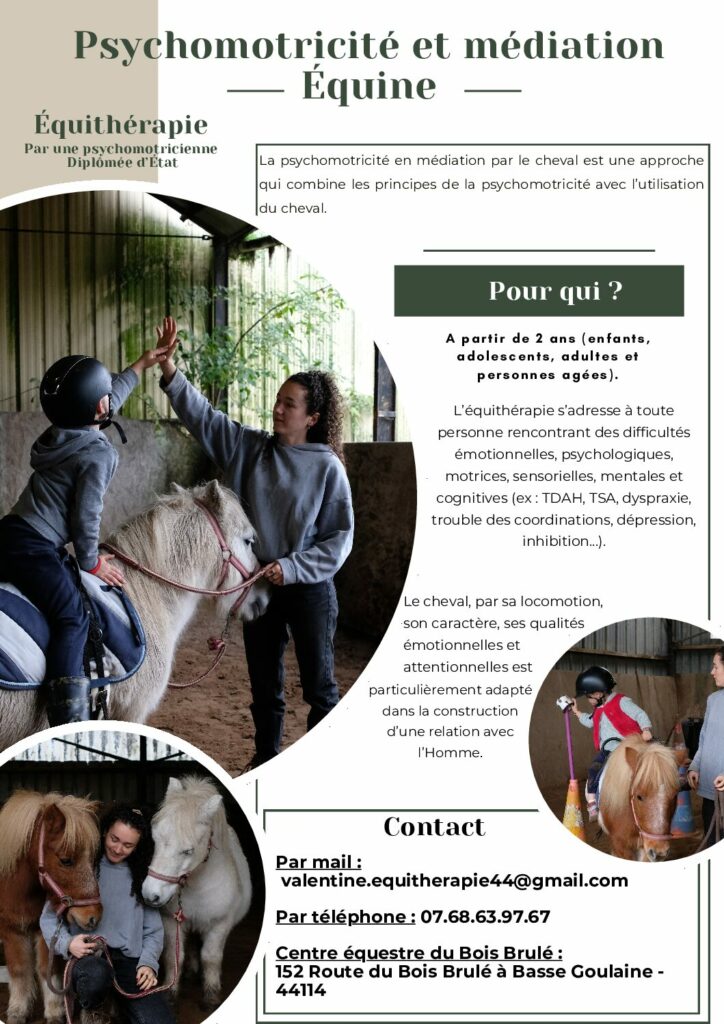 Centre Equestre Du Bois Brule Centre Equestre Basse Goulaine Quitherapie Affiche 1